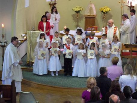 Children with their certificates